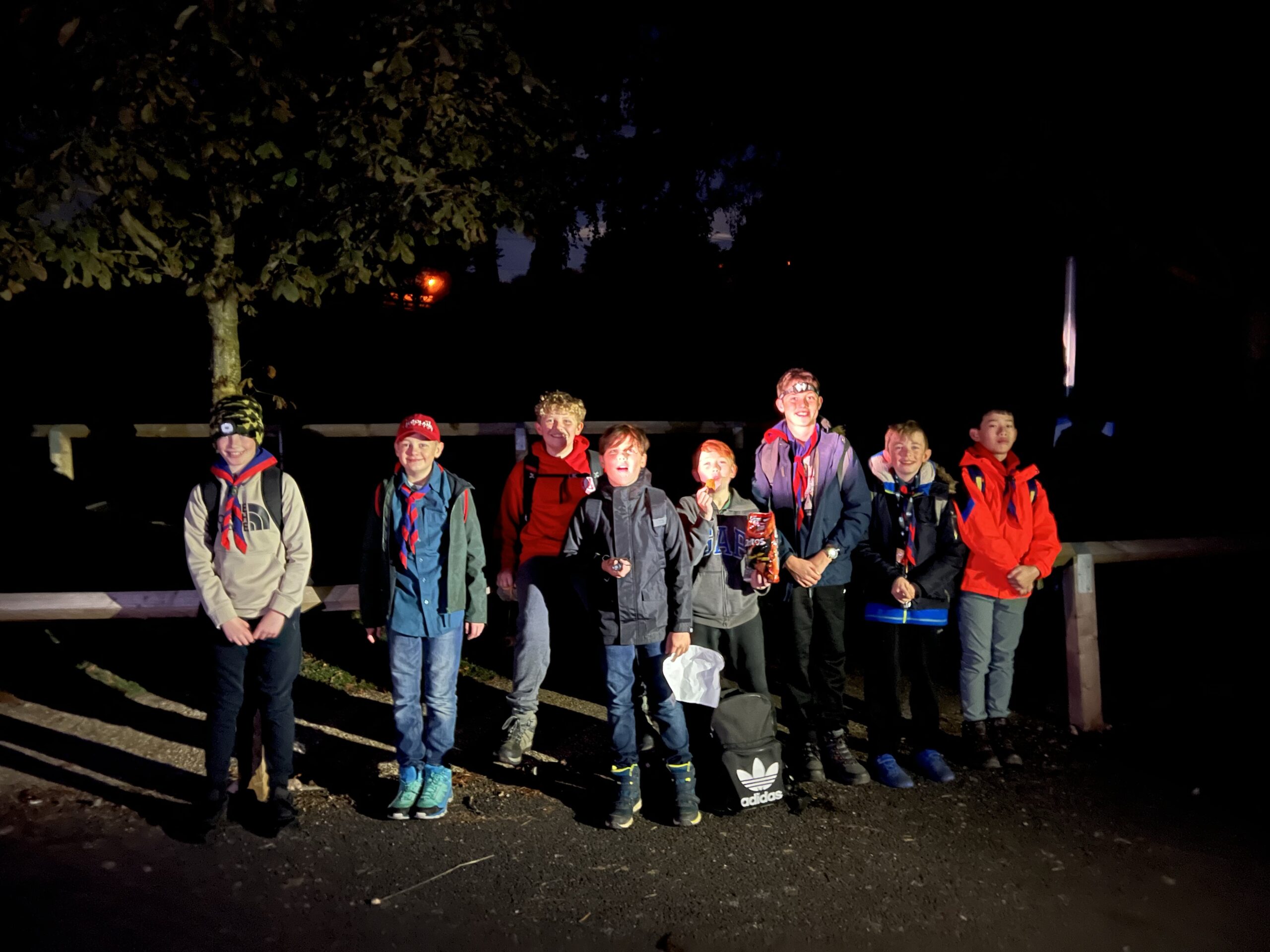 Scouts complete first night hike